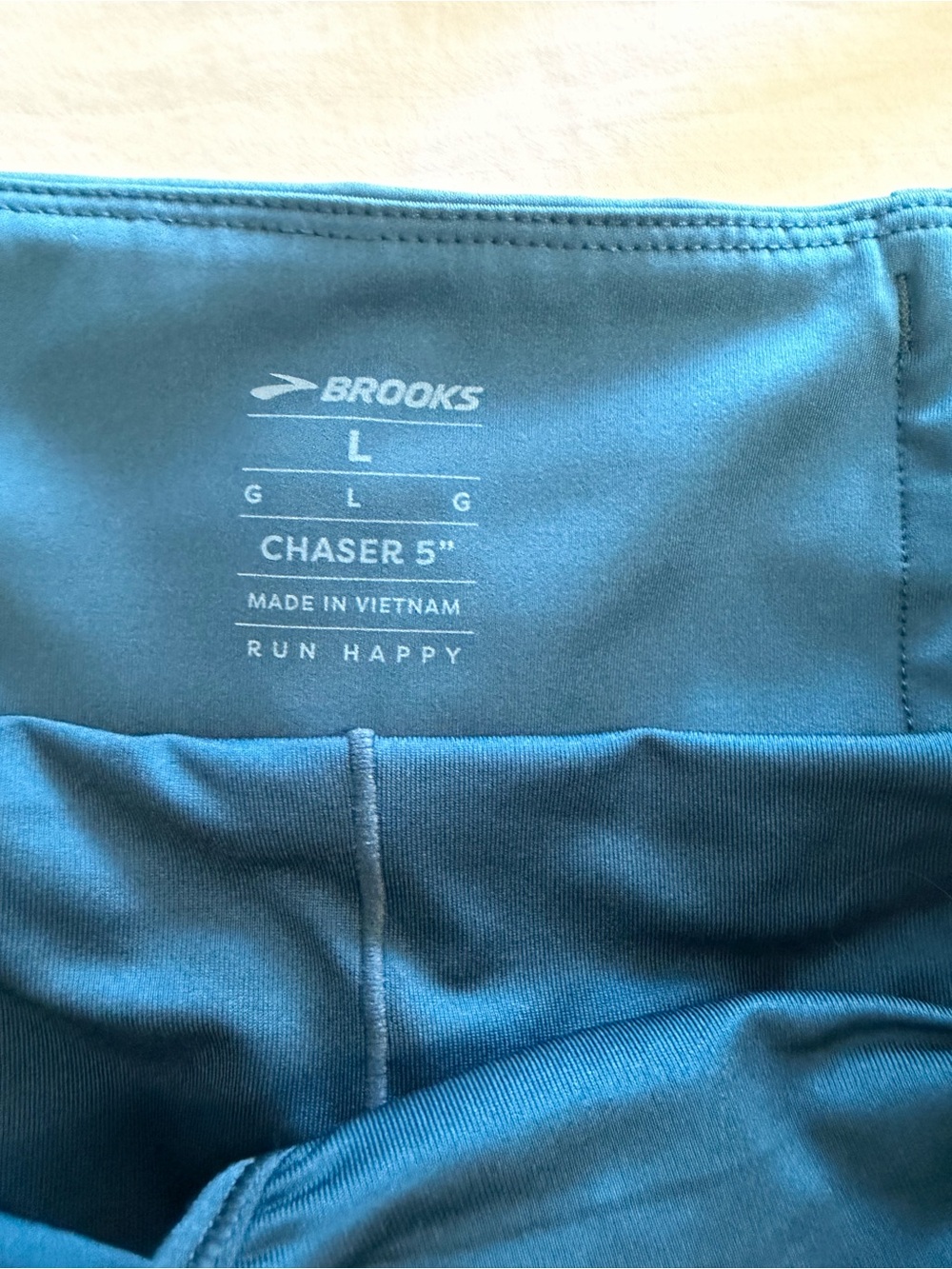 Brooks Teal Athletic Running Shorts - Picture 2 of 2
